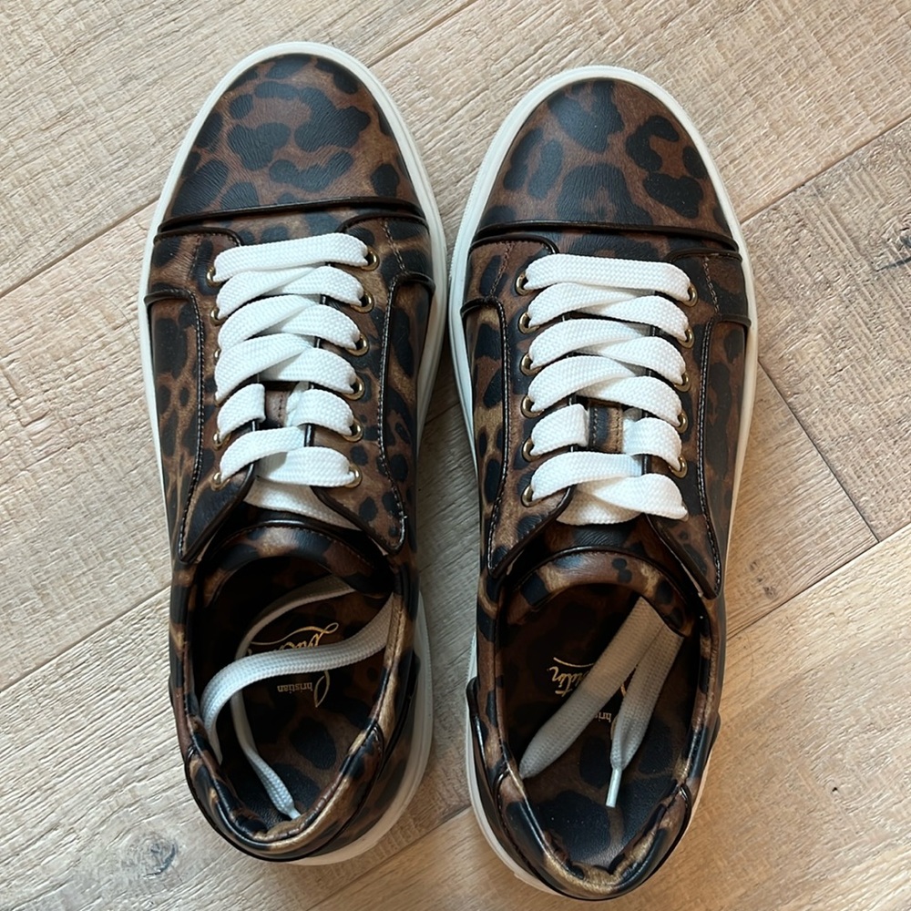 Leopard Print Women's Casual Sneakers - Brown